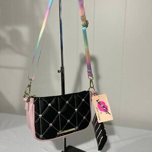 NWT Love Betsey by Betsey Johnson Quilted Crossbody Bag with Matching Card Case